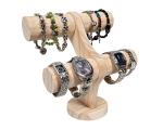 "bogenförmig" Schmuckständer Schmuckhalter mit 4 Rollen für Uhren Armband Kette Holz